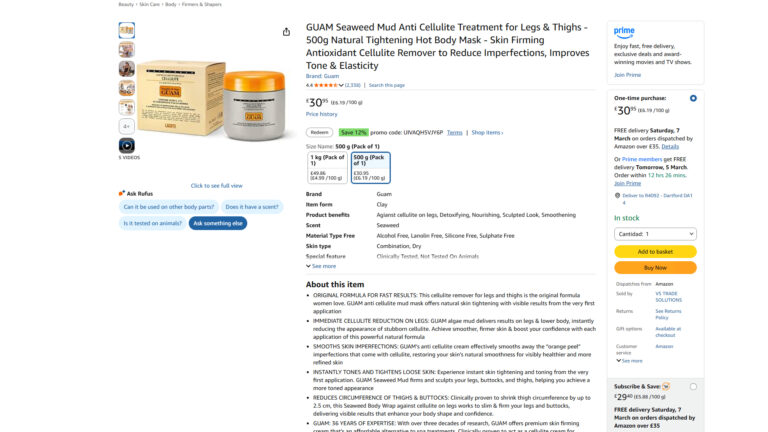 Body care listing