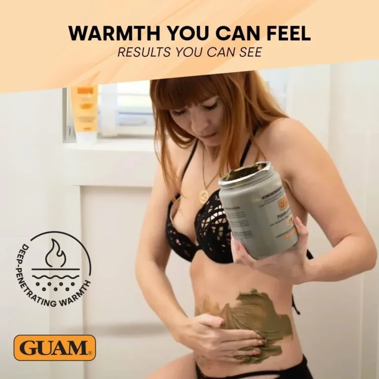Gallery image: warmth you can feel, a woman applying GUAM FIR mud