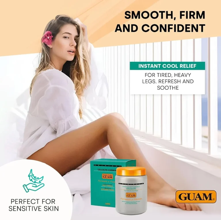GUAM listing image: smooth, firm and confident, instant cool relief for tired heavy legs