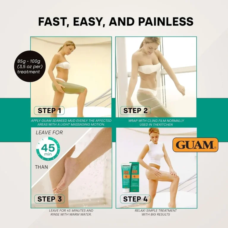 GUAM listing image: fast, easy and painless, four steps to apply the seaweed mud
