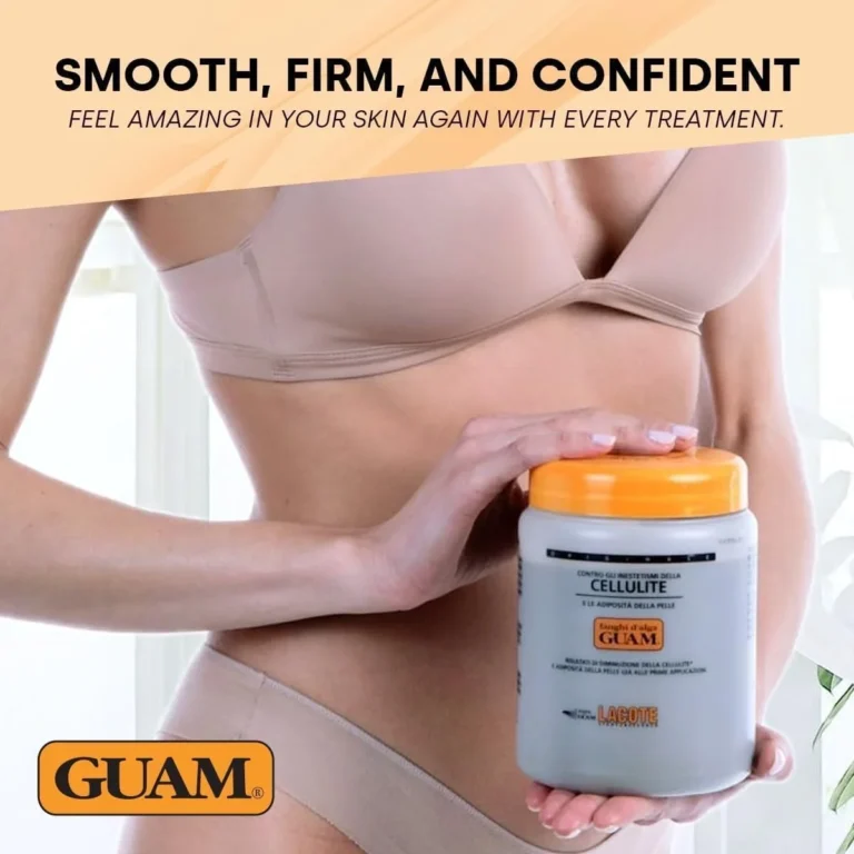 Gallery image: smooth, firm and confident, a woman holding the GUAM jar