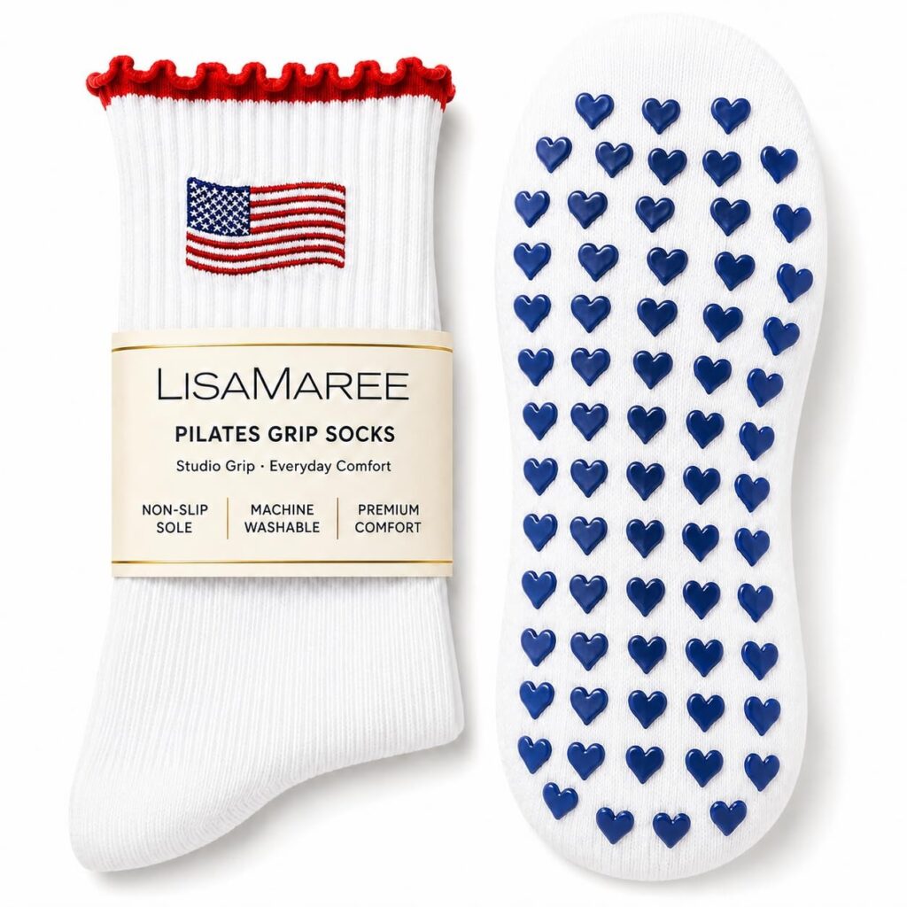 LISAMAREE American Sweetheart pilates grip socks, Amazon main image