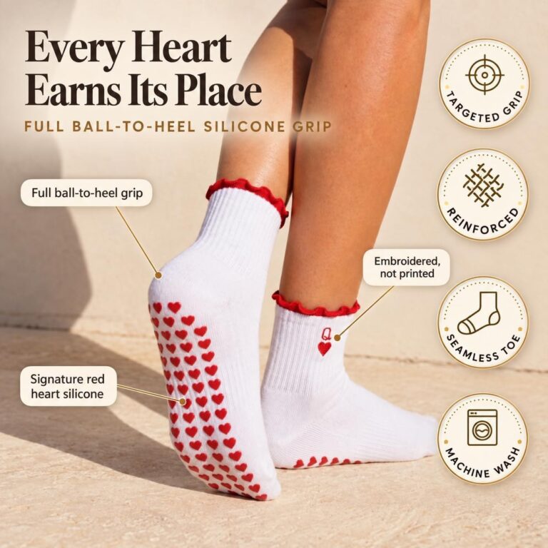 LISAMAREE Queen of Hearts grip socks, Amazon image 4