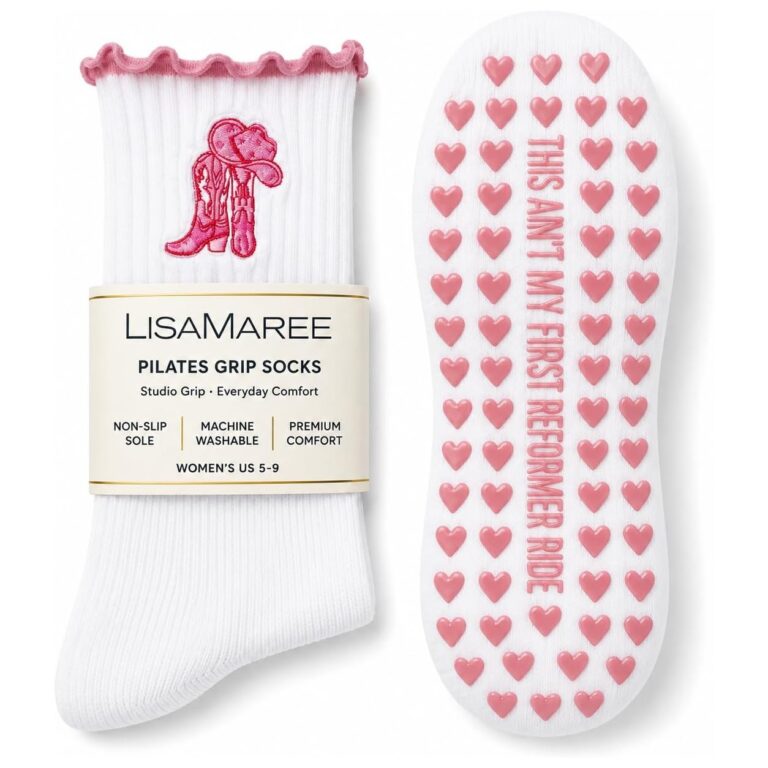 LISAMAREE This Ain't My First Reformer Ride grip socks, Amazon image 1