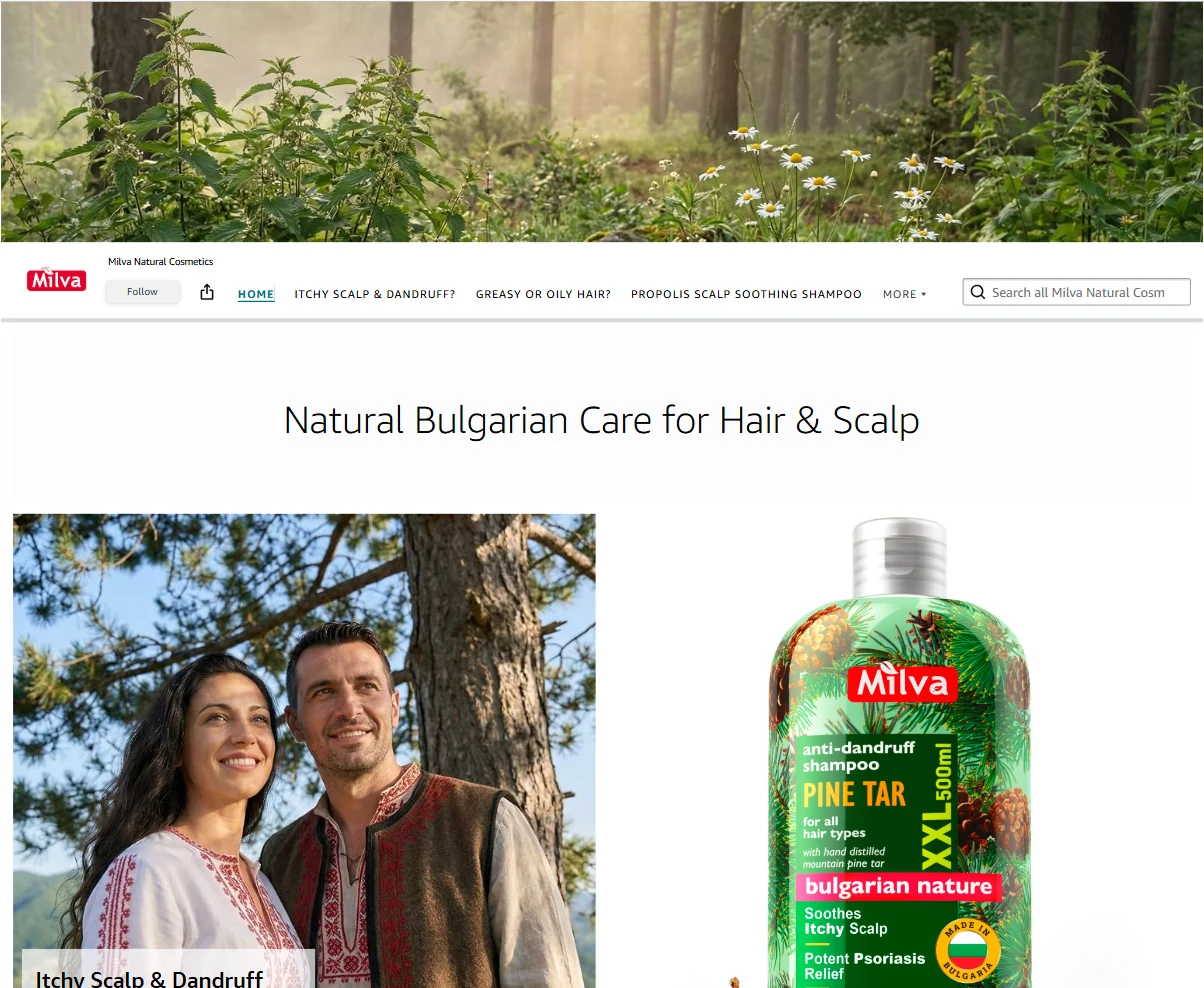 The Milva Brand Store on Amazon.co.uk, organised by scalp problem