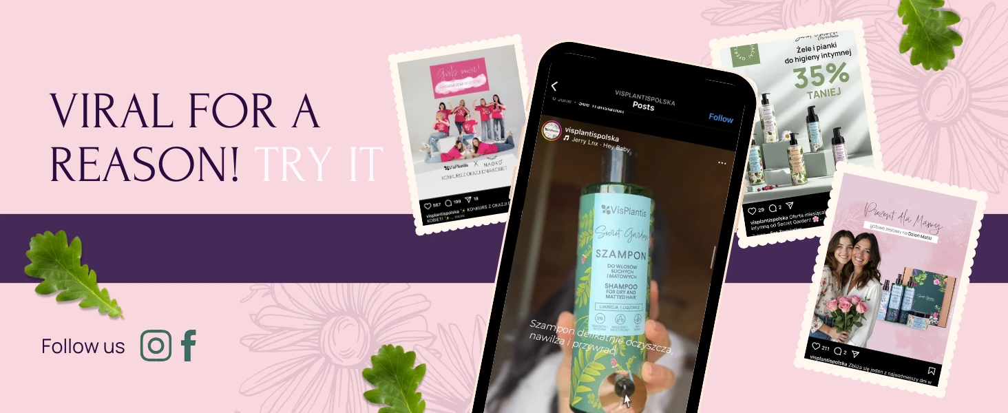 Vis Plantis A+ module on Amazon.co.uk: “Viral for a reason! Try it”, with the brand's Instagram posts